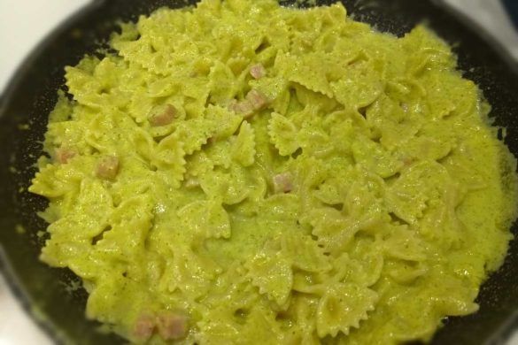 Farfalle zucchine e prosciutto cotto