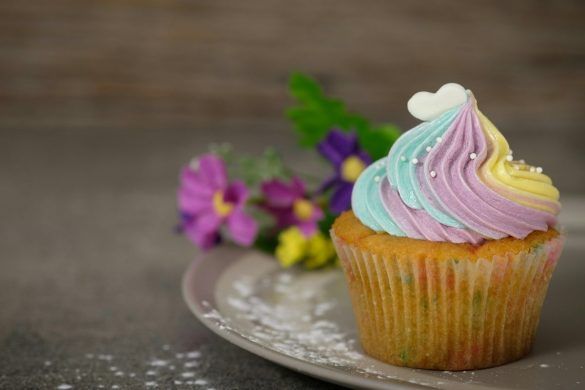 Rainbow cupcake