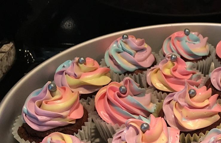 Rainbow cupcake