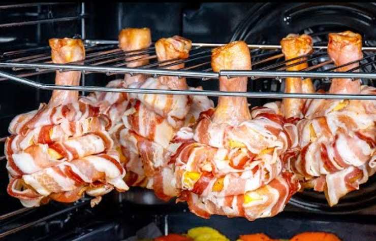Cosce di pollo con pancetta