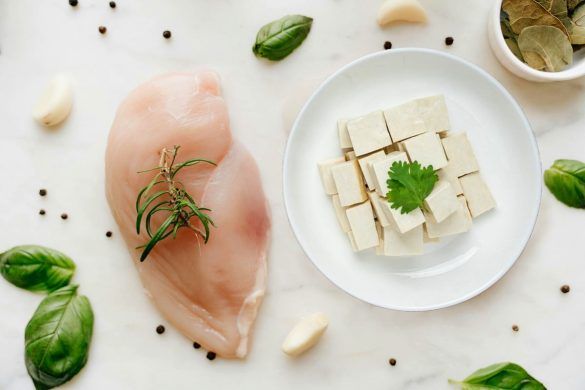 Pollo e tofu