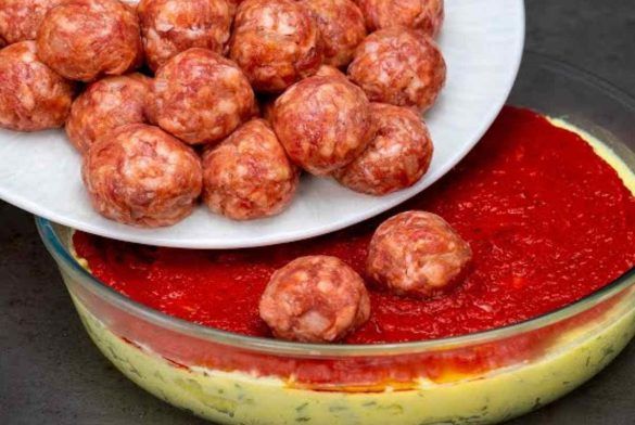 Polpette di carne con formaggio filante