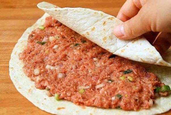 Tortillas e carne