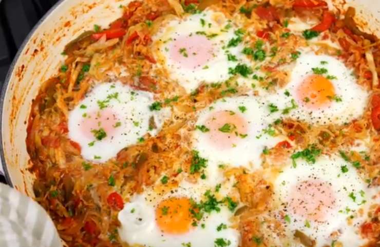 Pasticcio con cavoli e uova
