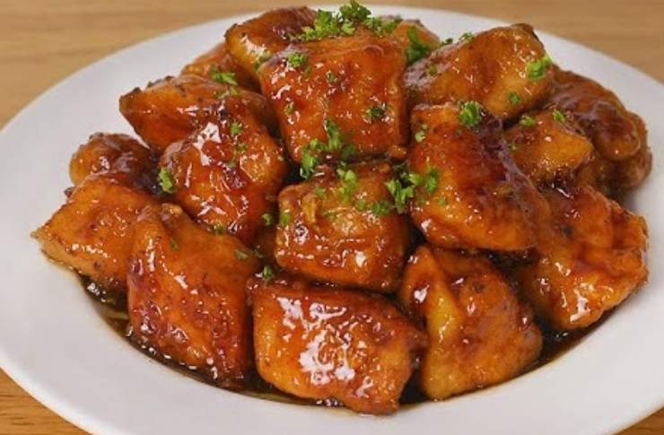 Bocconcini di pollo al miele e aglio