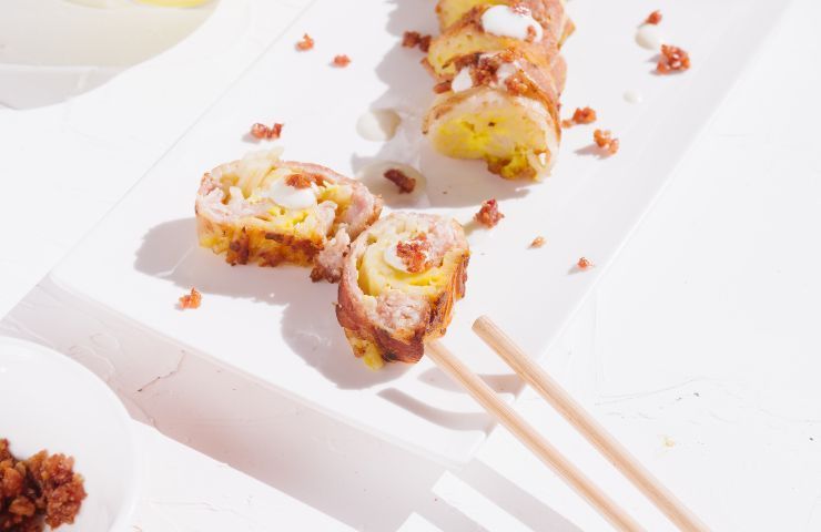 Carbonara sushi