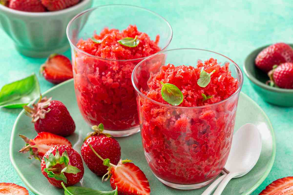 Granita alle fragole siciliana