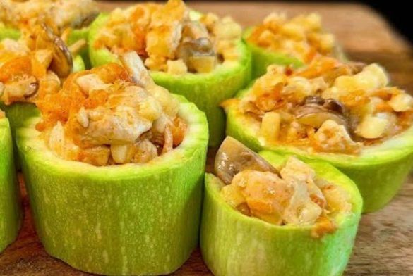 Deliziosi cestini di zucchine ripieni