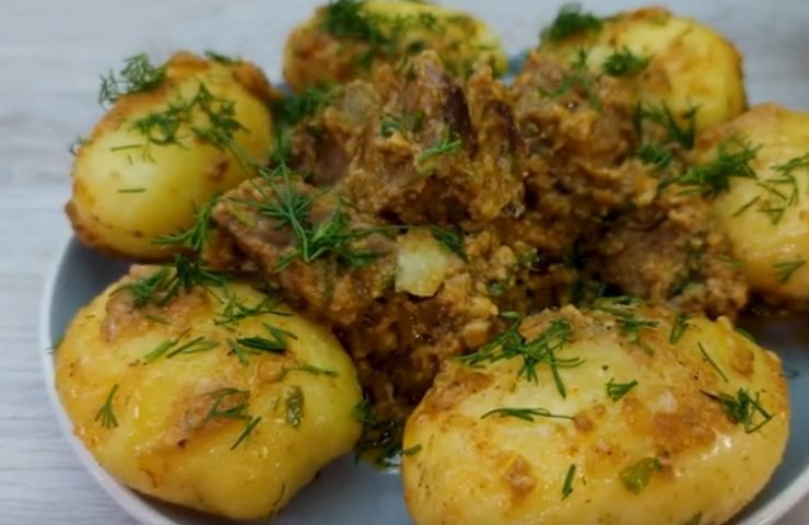 Secondo di carne e patate in padella