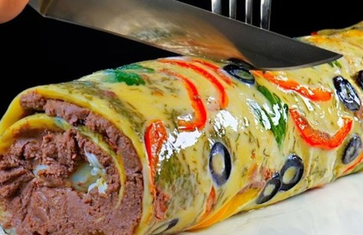 Delizioso rotolo di fegato di pollo