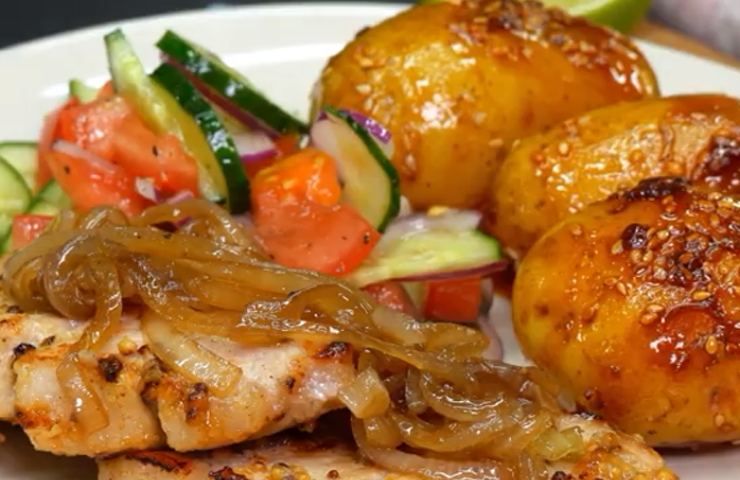 Secondo di carne con verdure e patate