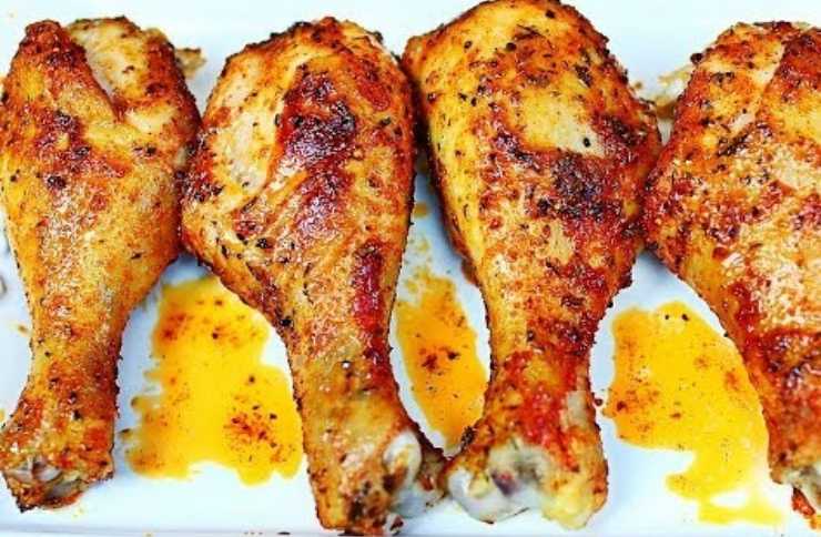 Appetitose cosce di pollo al forno