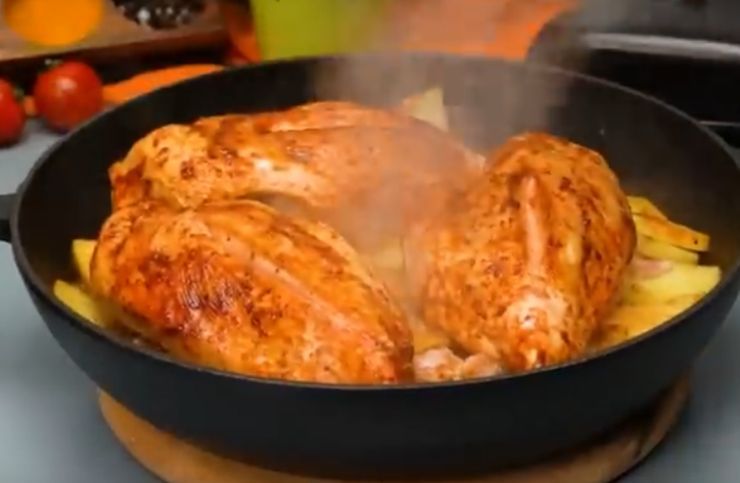 Petto di pollo morbido e saporito con patate