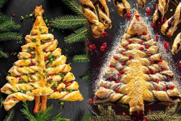 Albero di Natale in pasta sfoglia
