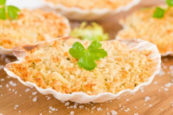 Finte capesante al salmone e besciamella